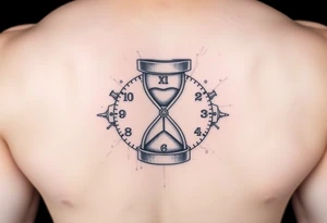 Clocks, sand timer, years , hours all melting away tattoo idea