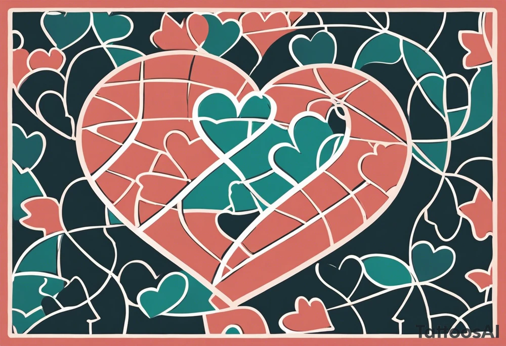 Interlocking Puzzle Pieces
   Concept: Two outlined puzzle pieces that are interlocking or fit together perfectly, symbolizing how you and your sister were connected. One of the puzzle pieces could have the small, filled-in heart inside it.
   Text: “To my favorite sister” could be placed underneath or along the curve of your ankle, maintaining your sister’s handwriting. You could position the text so it wraps slightly around the interlocking pieces. tattoo idea