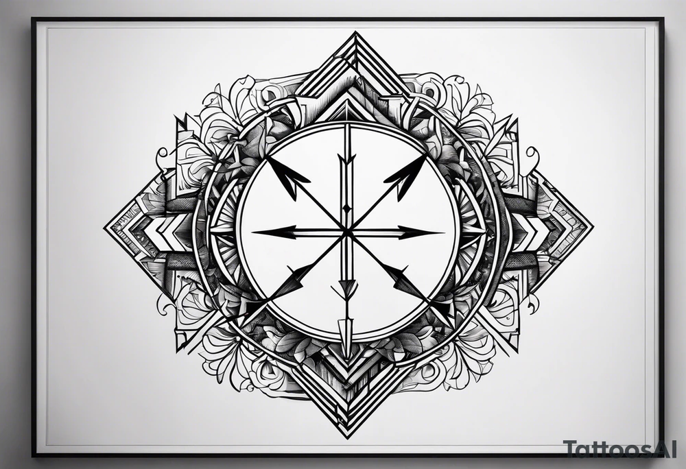 one down six up with the one being the number one and down being a arrow and six being a number and up being a arrow tattoo idea