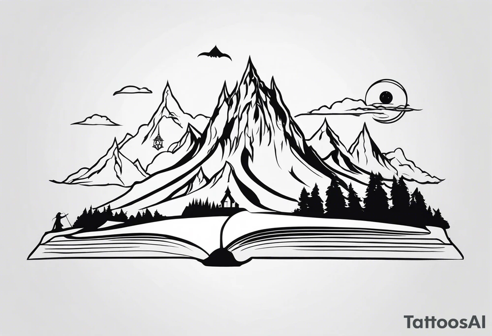 Lord of the rings and Harry Potter movie mashup. Small and very simple. tattoo idea