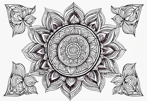 male mandala Knee tattoo in fall colors tattoo idea