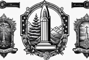 Military headstones tattoo idea