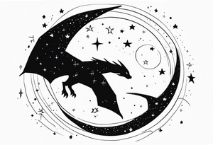 draco constellation with the stars tattoo idea