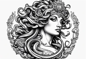 Medusa tattoo with Sicilian spin tattoo idea