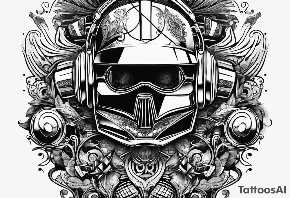 daft punkt making musik tattoo idea