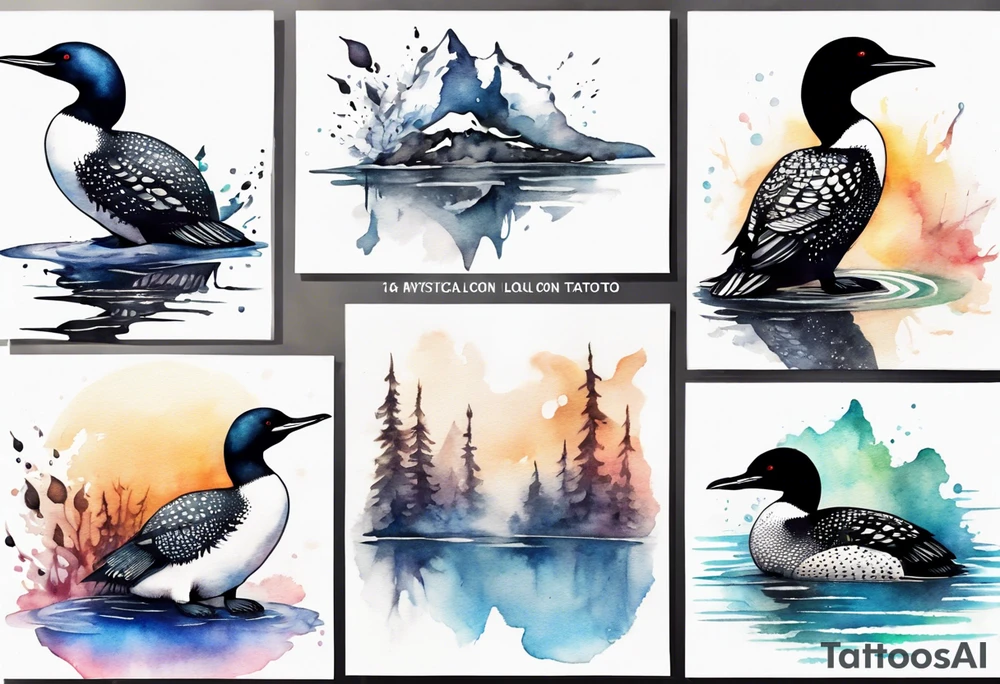 a mystical loon tattoo idea