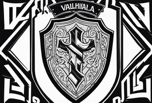 valhalla wounded shield tattoo idea