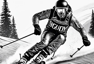 Skier tattoo idea