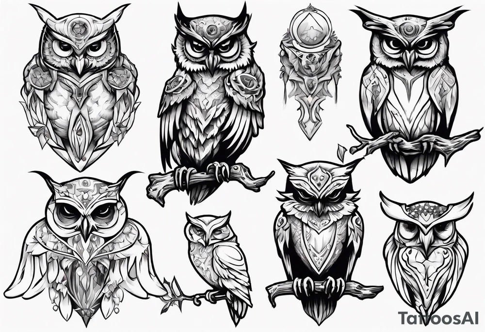 The Demon Owl Stolas, a Prince of Hell who is obsessed with gems, knowledge of astrology and poisonous plants. tattoo idea