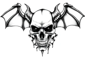 skull deamons tattoo idea