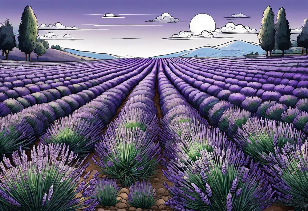 lavender in a bundle so that the whole picture can be seen tattoo idea
