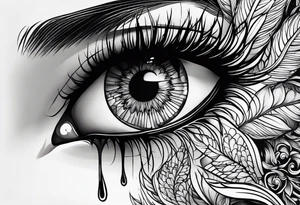 a crying eye tattoo idea