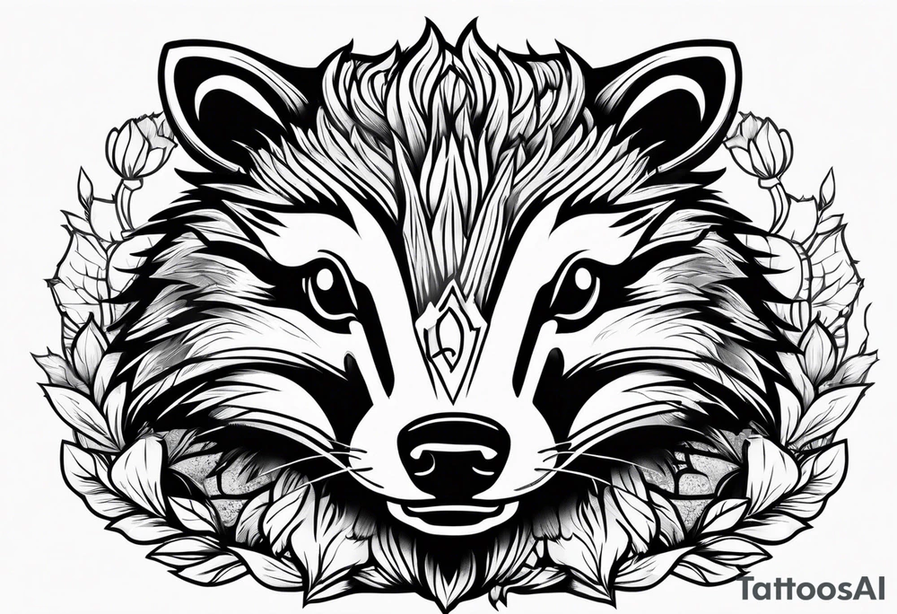 Angry badger tattoo idea