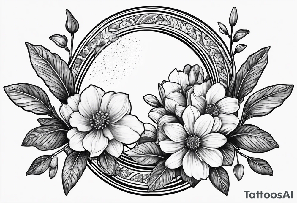 diphylleia grayi and moon tattoo idea