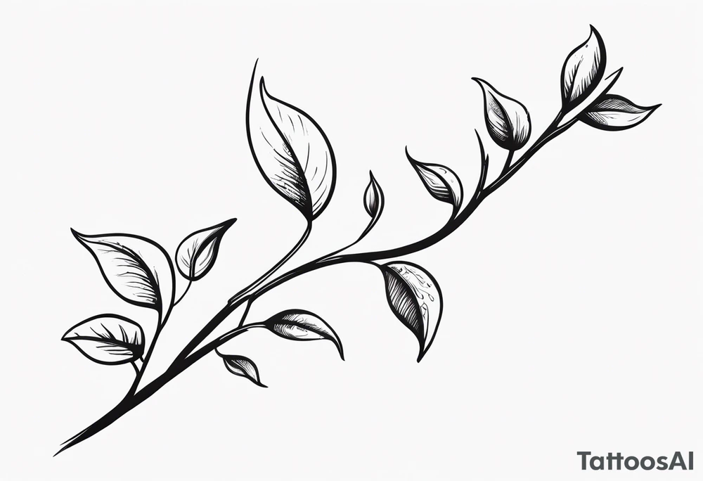 A vine stem wrapping around tattoo idea