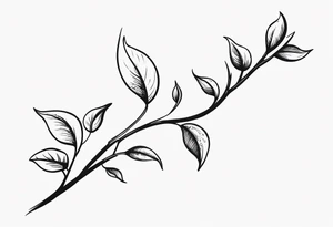 A vine stem wrapping around tattoo idea