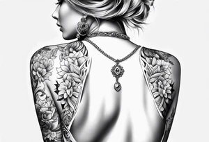 feminine ankle bracelet tattoo idea