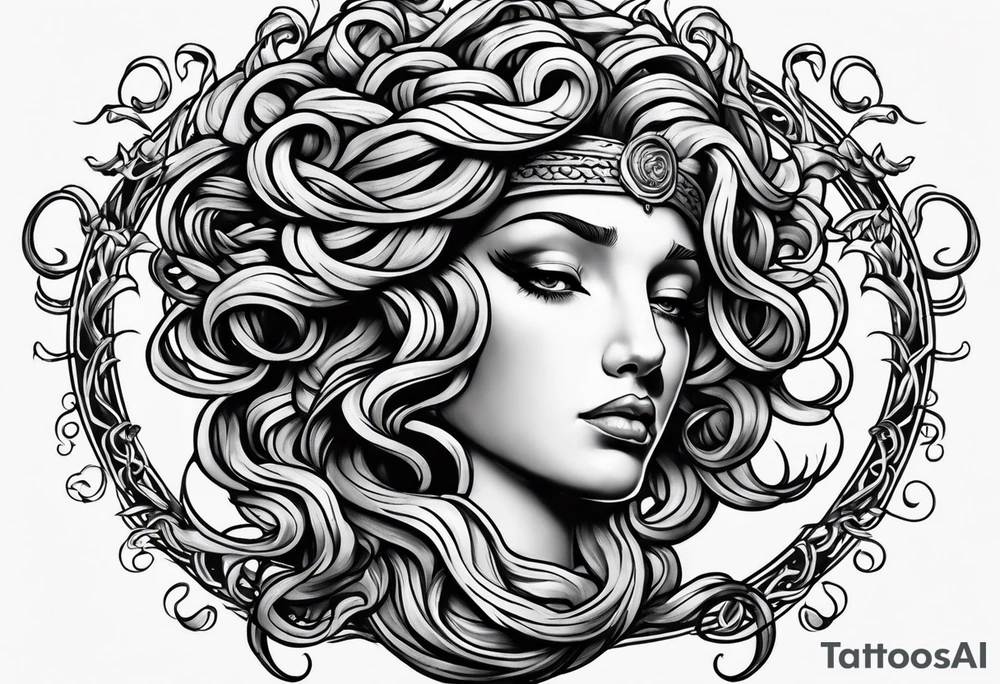 depressed medusa tattoo idea