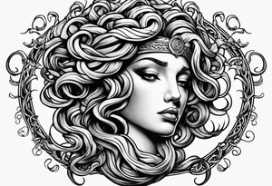 depressed medusa tattoo idea