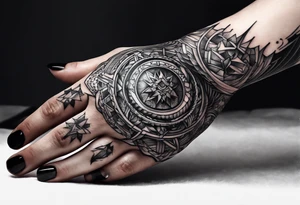 Cyber hand tattoo idea