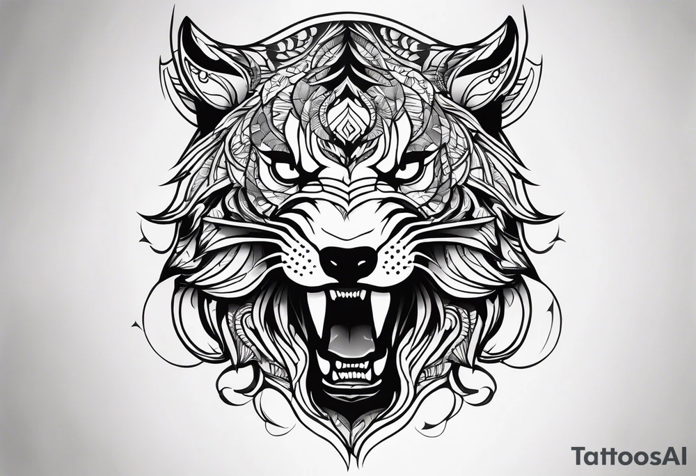Angry animal tattoo idea