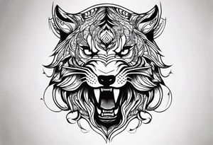 Angry animal tattoo idea