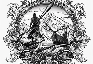 back sword tattoo tattoo idea