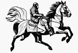 Caesar planet of the apes on a horse tattoo idea