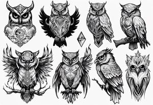 The Demon Owl Stolas, a Prince of Hell who is obsessed with gems, knowledge of astrology and poisonous gems. tattoo idea