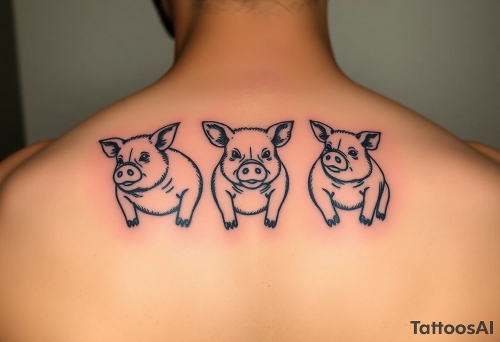Three little pigs nursery rhyme tattoo idea