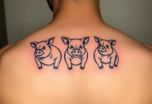 Three little pigs nursery rhyme tattoo idea