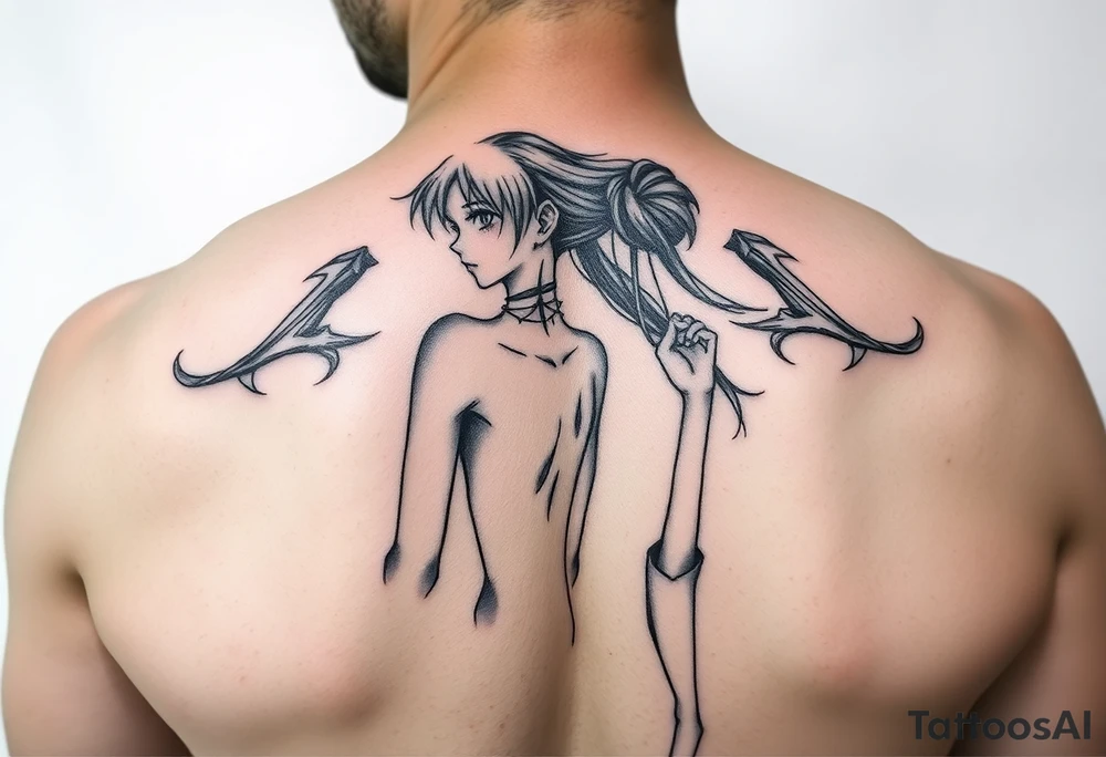 Naked anime girl tattoo idea