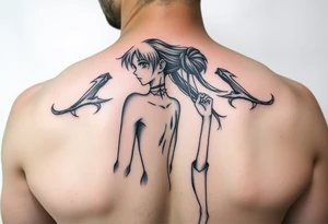 Naked anime girl tattoo idea