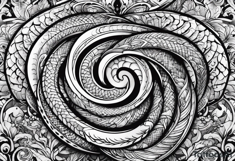 Schlange mit langen körper tattoo idea