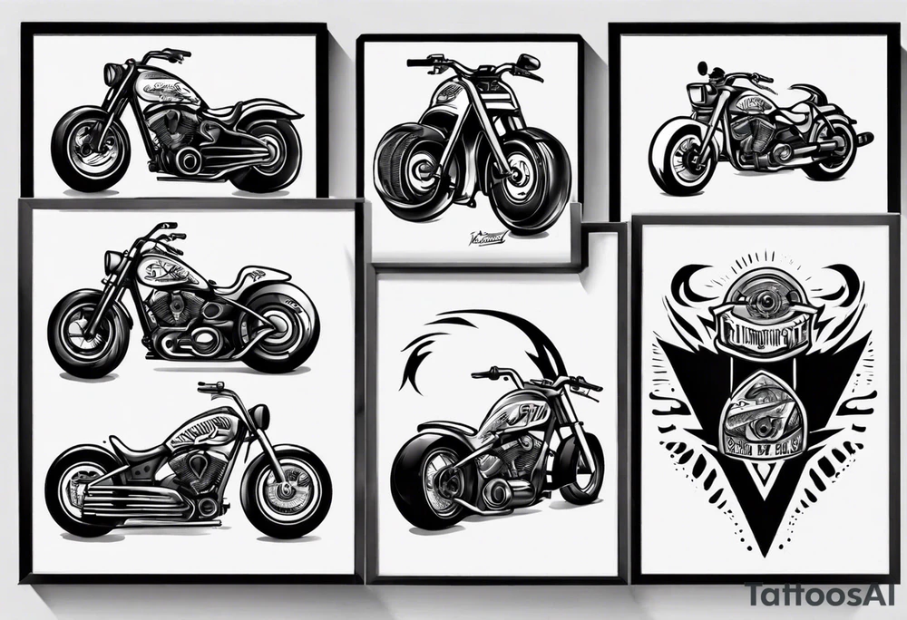 Motorcycle exhaust tattoo idea