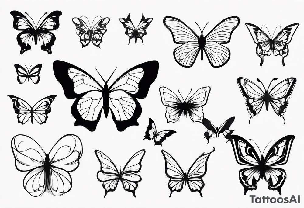 Butterflies tattoo idea