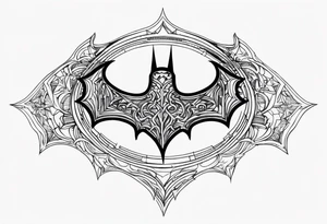 Cyber sigilism batman symbol tattoo idea