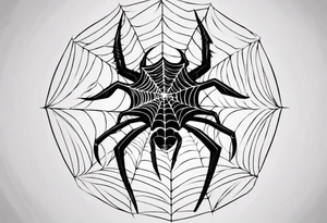 Spiderweb, dragon, spiral tattoo idea