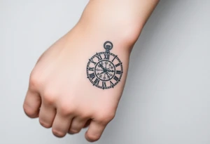 vintage roman numerals within ornate clockwork mechanism tattoo idea