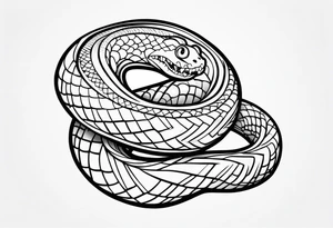 Cartoon snake tattoo idea