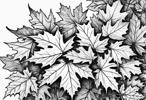 maple leafs falling tattoo idea