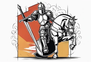 Knight in shining armor tattoo idea