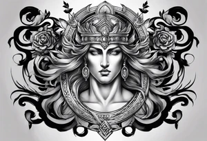 full left arm sleeve with greek mythology for men tattoo idea