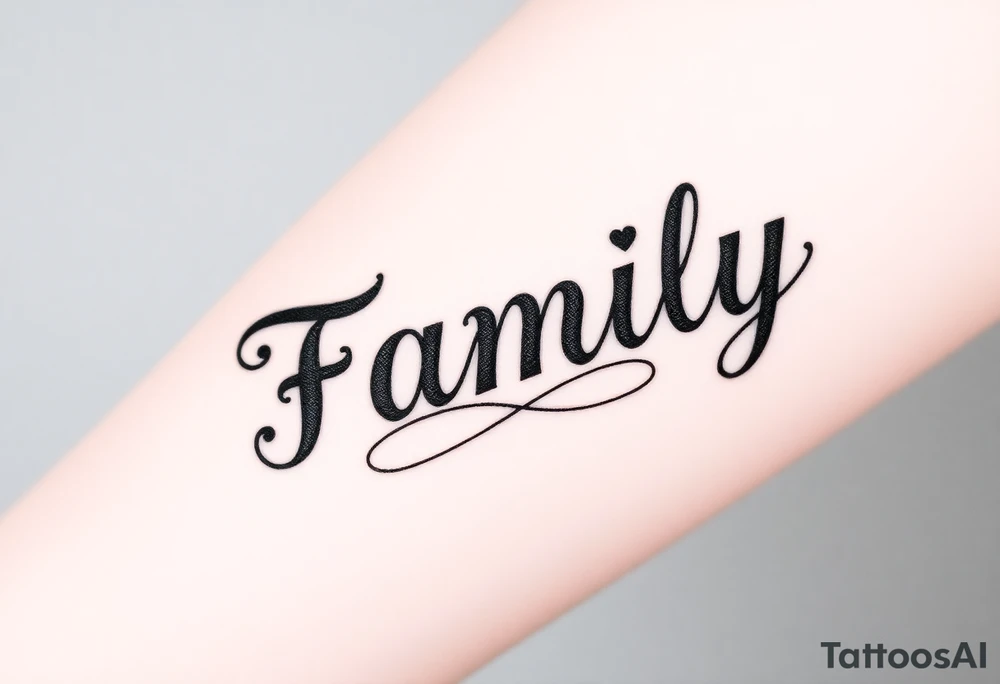 Family  word tattoo idea