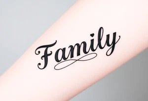 Family  word tattoo idea