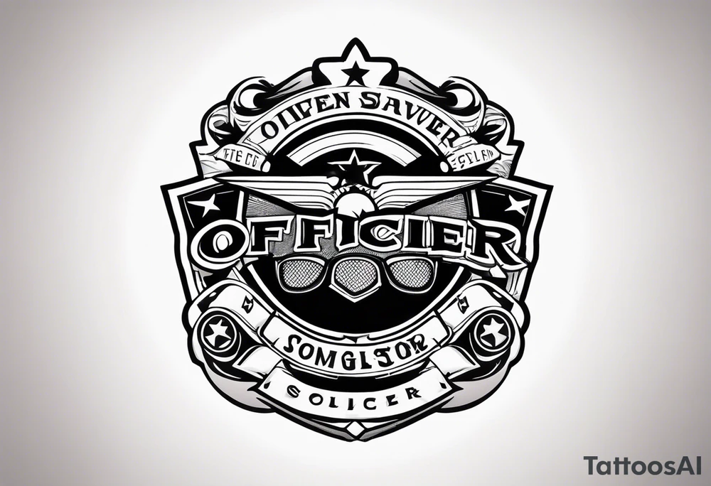 Officer Sunglasses tattoo idea