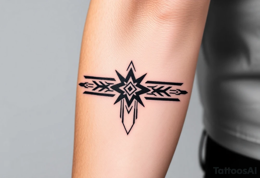 lines geometric tattoo idea