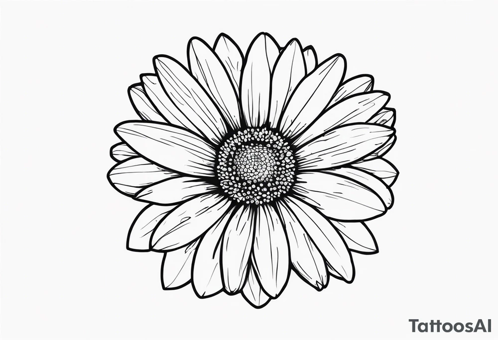 Daisy flower tattoo idea