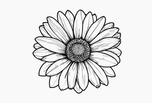 Daisy flower tattoo idea