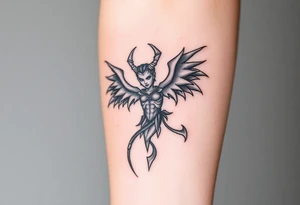 Lucifer as an angel beautiful tattoo idea
